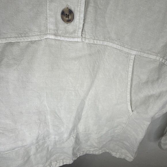 Nicole Miller Linen Top XL Lyocell Green - Picture 2 of 7